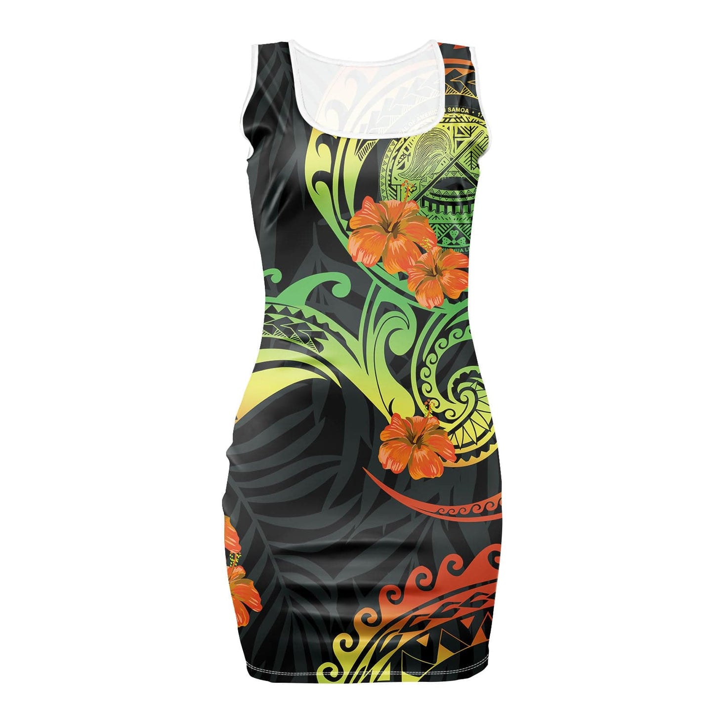 Polynesian Red Tribal Print Sexy Bodycon Ladies Elegant Dress Summer  Women Clothing 2023 Women Clothing Trend Fashion Dress