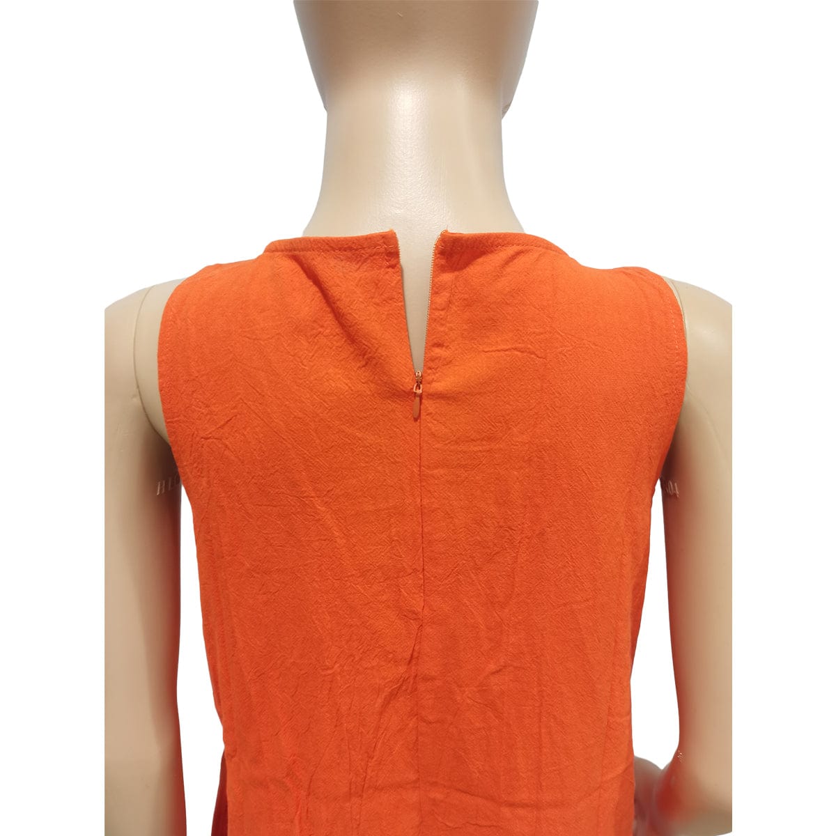 Popular Clothing 2022 New Sleeveless Solid Color Sleeveless Cotton Pocket Loose Dress