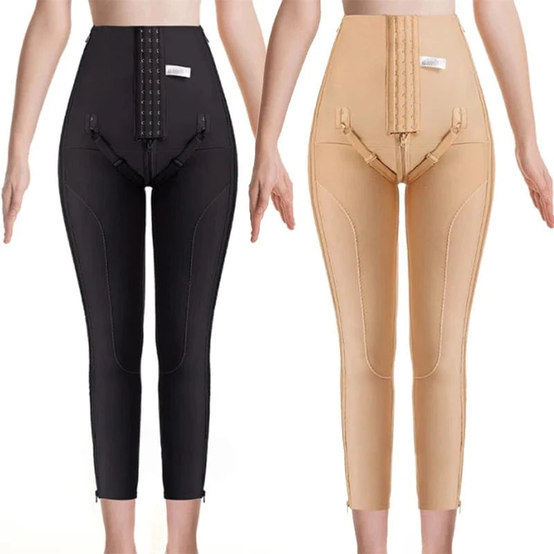 Post Liposuction Body Shaper Pant Butt Lift Compression Inner Thigh Double Layer Legging Zipper Lipo BBL Shapewear Pants