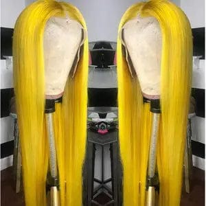 Pre Colored Pink Purple Yellow Green Gray Wigs