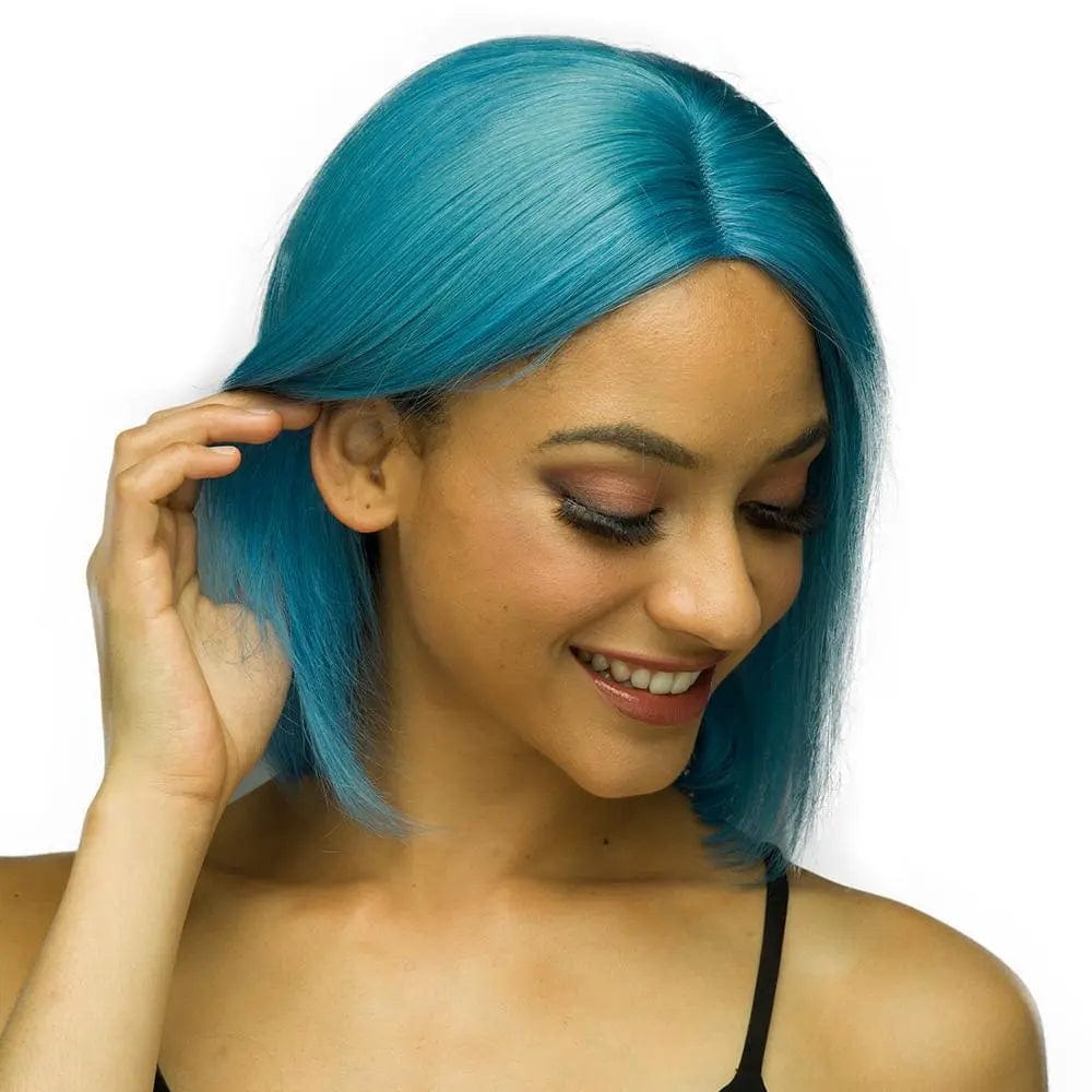 Pre Colored  Platinum Blue Virgin Hair