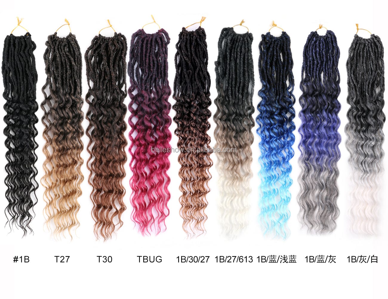 Pre Looped  Soft Faux Locs Crochet  Goddess Locs Deep WaveBraids Curly Ends 24 Inch Deep Locs Crochet Hair