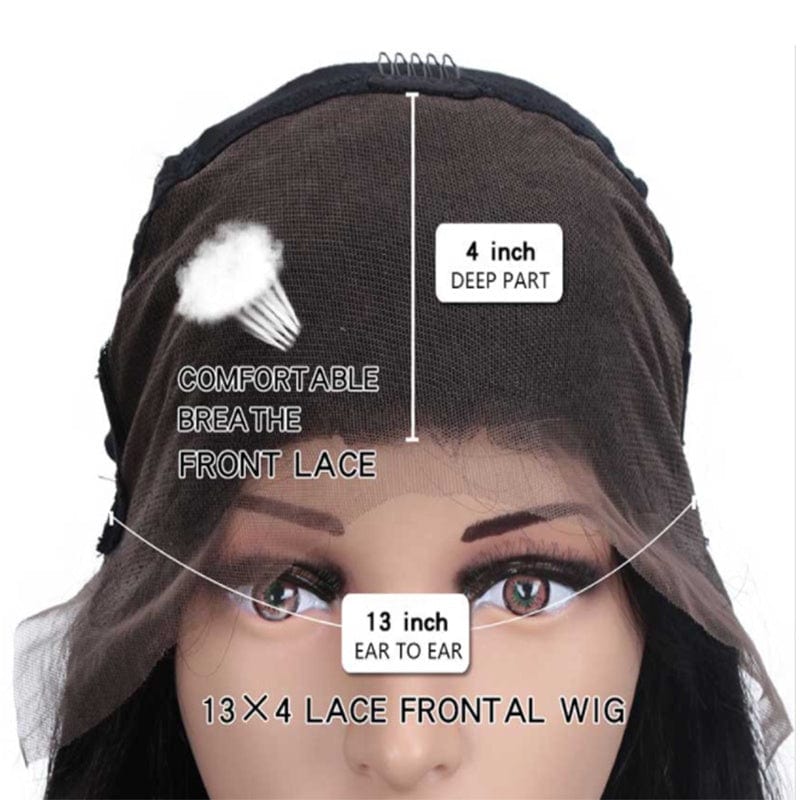 Pre-plucked 13x4 13x6 Lace Front Wigs Body Wave HD Transparent Natural Black Color Brazilian Human Hair wigs for black woman