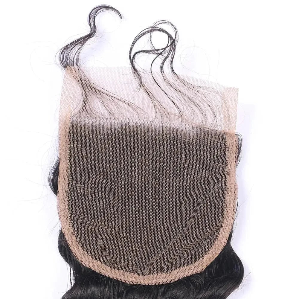 Pre Plucked Brazilian Deep Wave Lace 4x4 5x5 6x6 Lace Closure With Baby Hair in stock