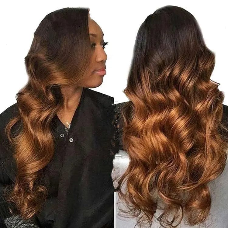 Pre Plucked Exotic Water Wave Wig Natural Black Brown Ombre Color Cuticle Aligned Transparent HD Lace front Wigs