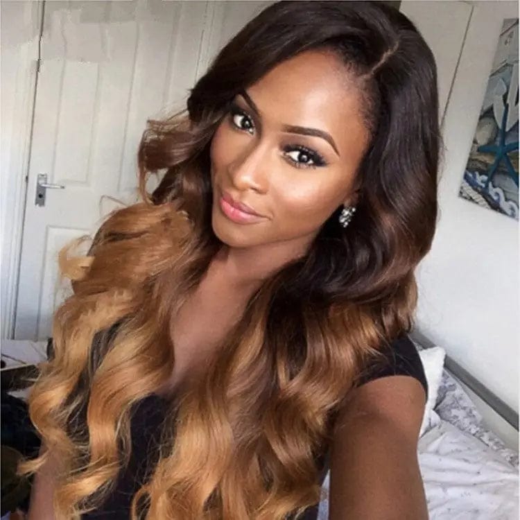 Pre Plucked Exotic Water Wave Wig Natural Black Brown Ombre Color Cuticle Aligned Transparent HD Lace front Wigs