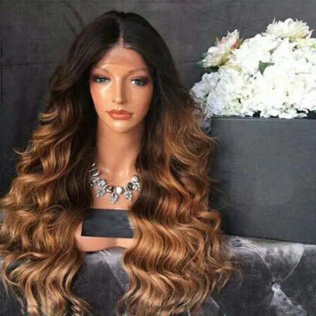 Pre Plucked Exotic Water Wave Wig Natural Black Brown Ombre Color Cuticle Aligned Transparent HD Lace front Wigs