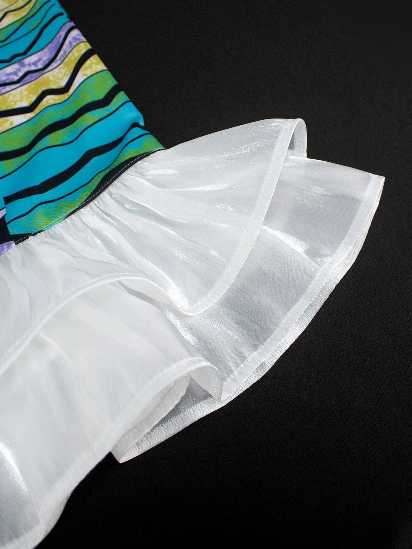 Print Tulle Ruffles Classy Patchwork Package Hip Female Autumn Skirts