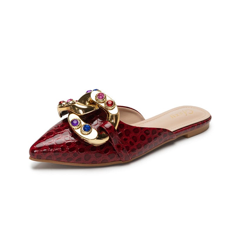 Professional Ladies Party Slides Women Fashion Plaid Pumps High Heels PU Leather female slippers designer