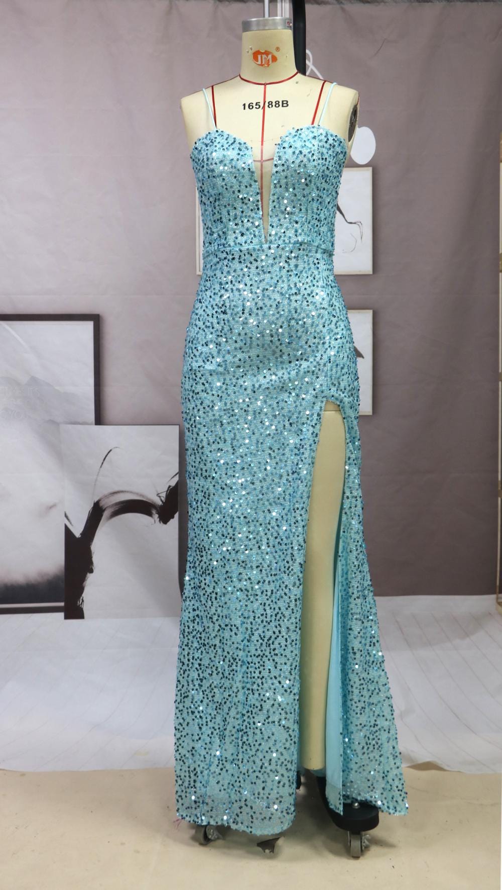 Prom dresses 2022 evening gowns sexy Sequin  Lace wedding party evening princess dress girls skirt