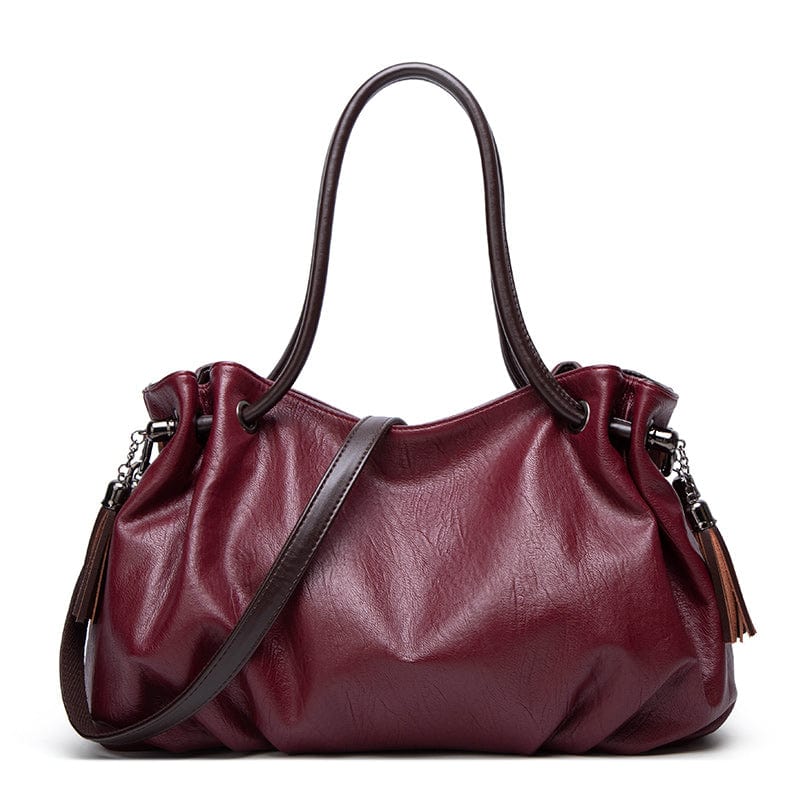 PU Leather Tote Bag for Women Office Shoulder Handbag Work Laptop Briefcase