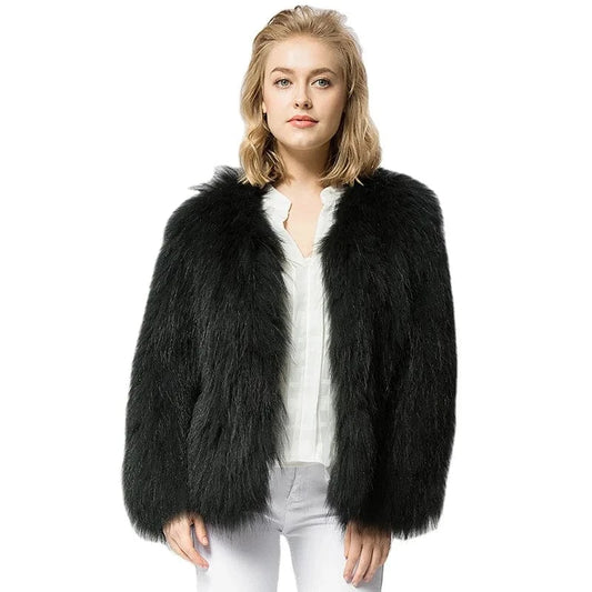 Pudi CR035 knit knitted Real raccoon fur coat jacket overcoat high quality women'sr warm genuine fur coat
