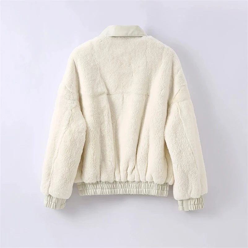 Pudi Women Real Rabbit Fur Jacket Coat Female Winter New Genuine Leather Parka Jackets CT135