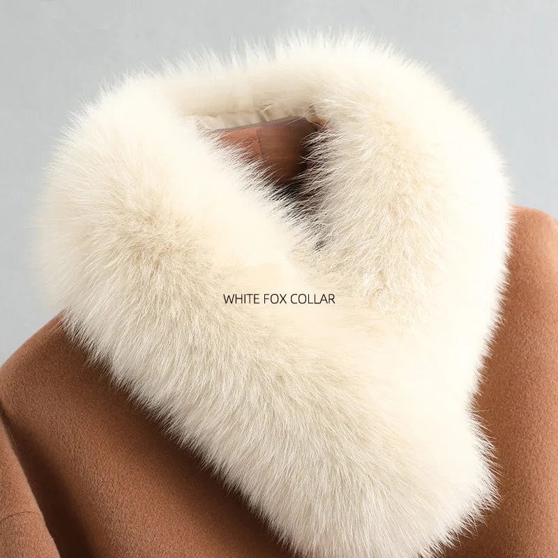 PUDI Women Real Wool Fur Parka Trench Winter Female Warm Fox Collar Coat Jacket CT141