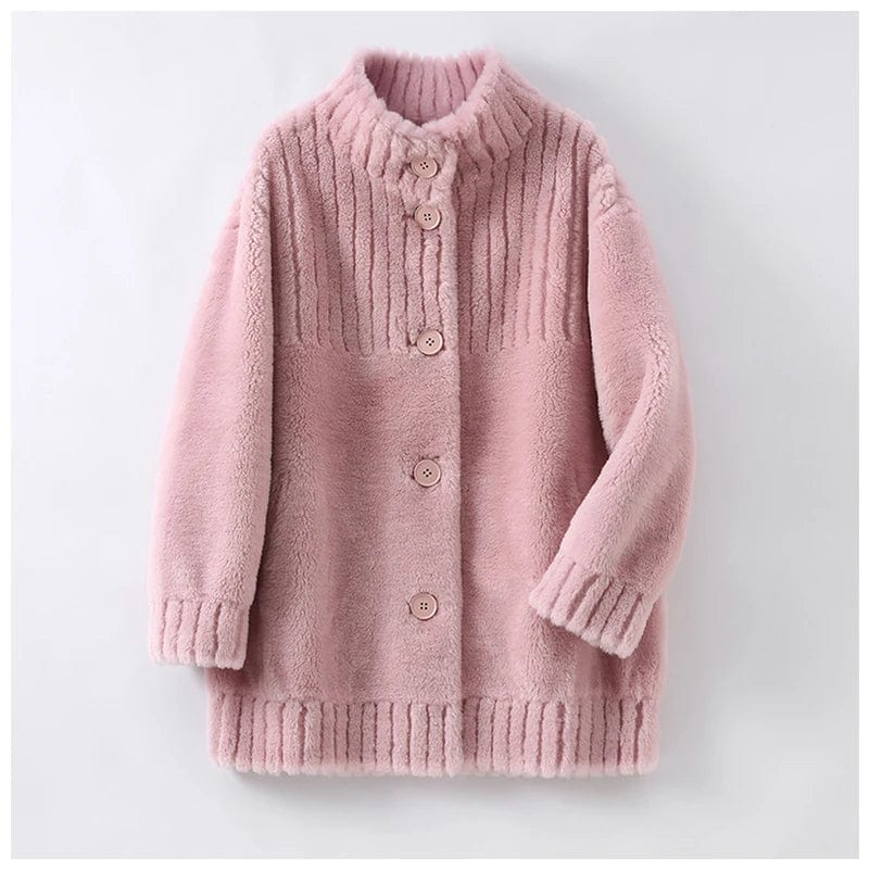 PUDI Women's Winter Warm Real Wool Fur Coat Jacket Vest Lady Over Size Fur Parka Trench H6006