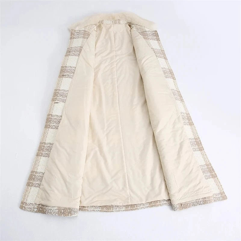 Pudi Women Winter Real Mink Fur Coat Jacket Ins Hot Lady Over Size LONG Wool Blends Parka Trench Z21010