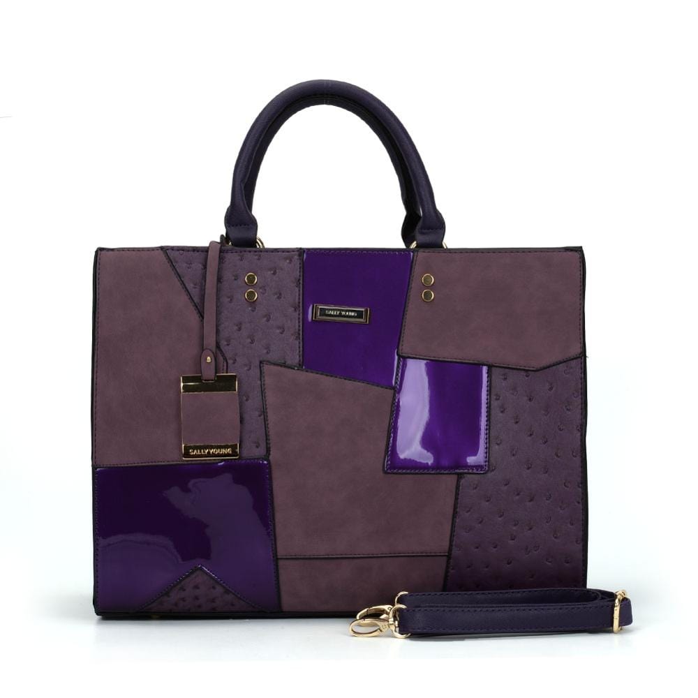 Purple HEC 2022 Fashion Designer Pu Leather Material Women Handbag Wholesale
