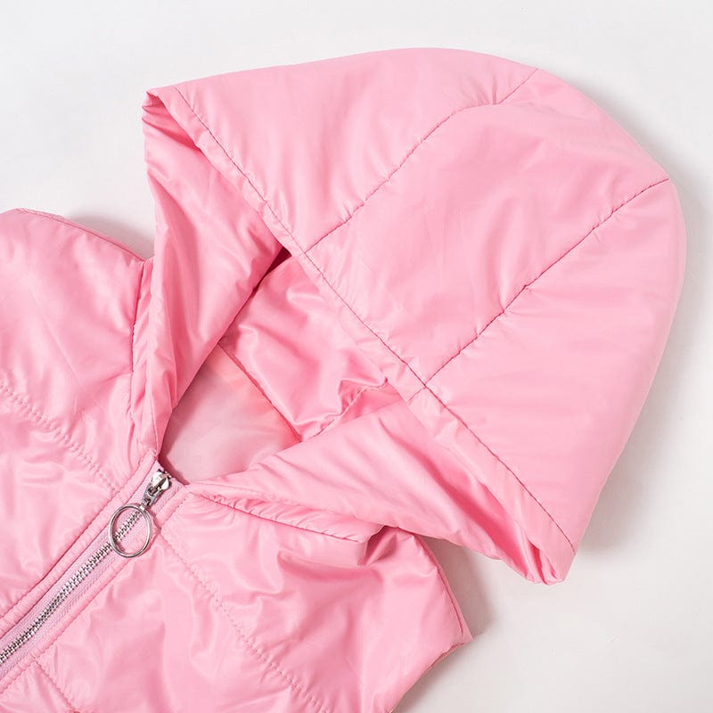 Q23st385 Autumn Women's Cotton Set Solid Hoodie Zipper Sleeveless Skinny Crop Top Pockets Mini Skirt 2pcs Set For Woman