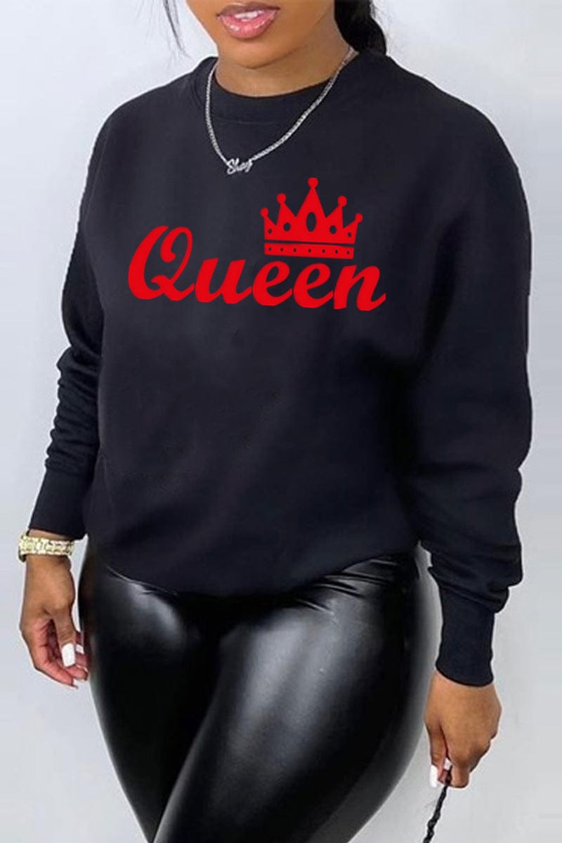 Quality Woman Sweatshirt Crew-neck Pullover Sweatshirt Without Hood For Girls
