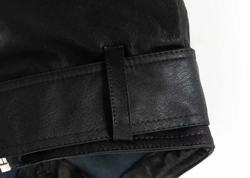 R10700S Women's hot sale high quality spring new arrival leather outfit sexy tops