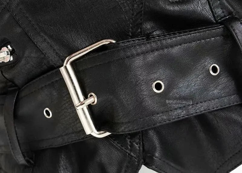 R10700S Women's hot sale high quality spring new arrival leather outfit sexy tops