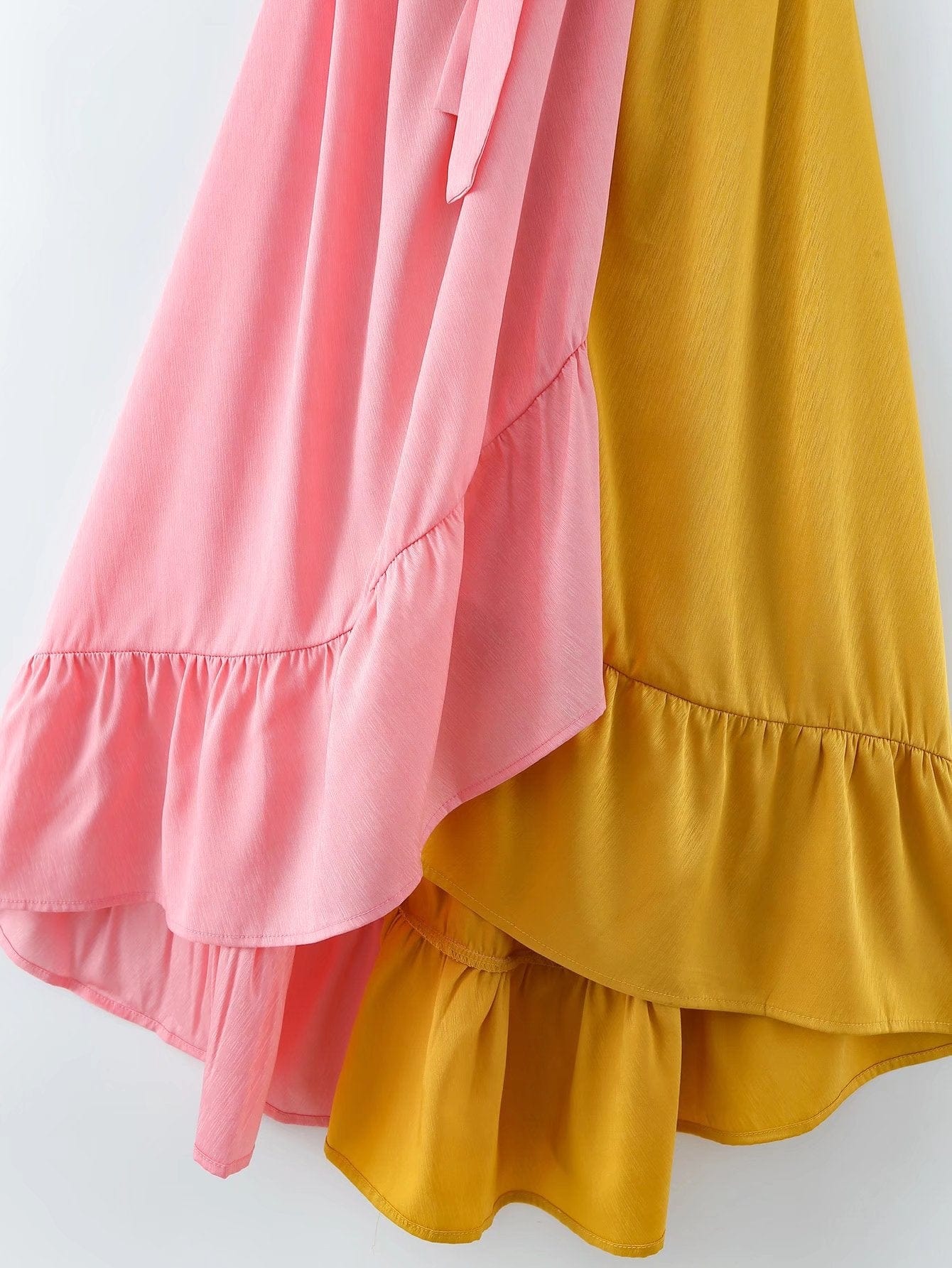 R13637S Women's spring new arrival clothing fashion bright fabric contrast color long elegant dress