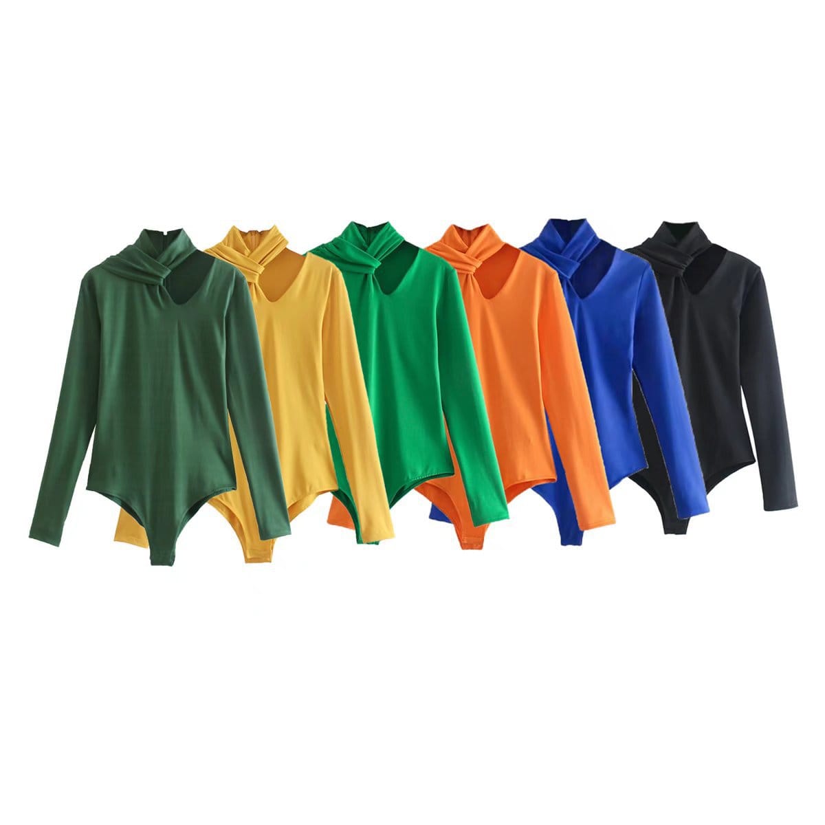 R13691S Women's spring new European and American fashion solid color six color hollow out slim fit sexy jumpsuit