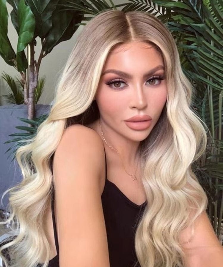 Rainbow Colorful Wig Supplier Red Yellow Super Wave Cambodian Cuticle Aligned Human Hair HD Lace Front Wigs