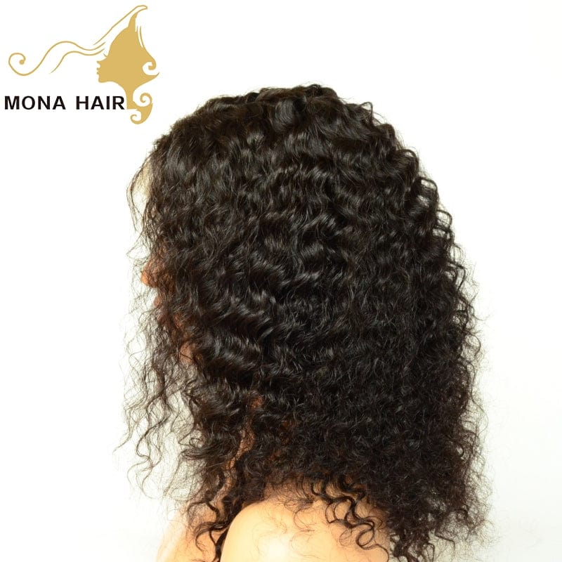 Raw Burmese Curly Wave Human Hair Remy Super Thin Transparent Lace Front Pre Plucked Lace Wig For Black Women