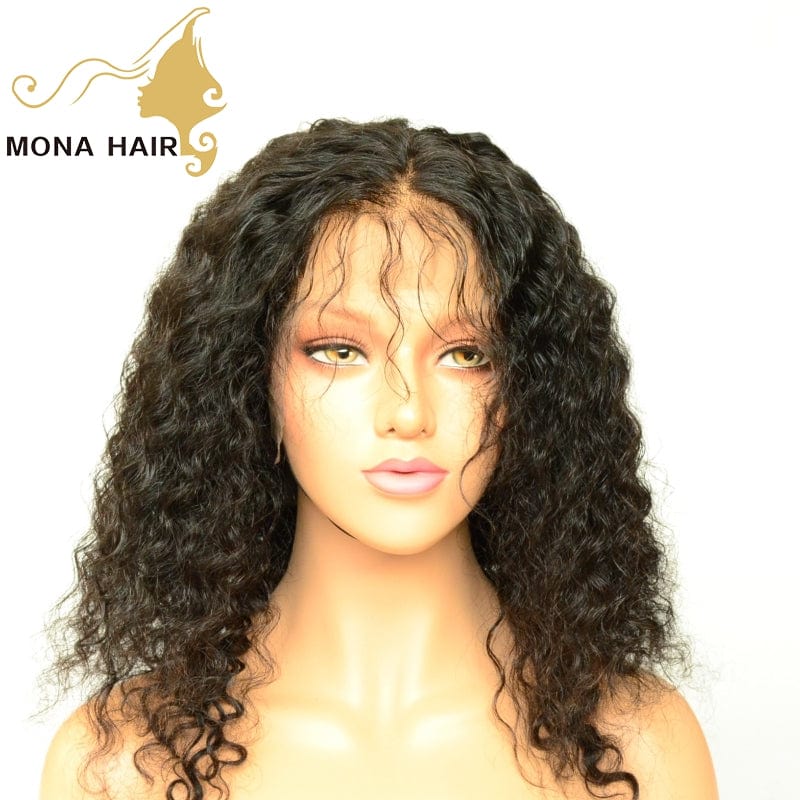 Raw Burmese Curly Wave Human Hair Remy Super Thin Transparent Lace Front Pre Plucked Lace Wig For Black Women