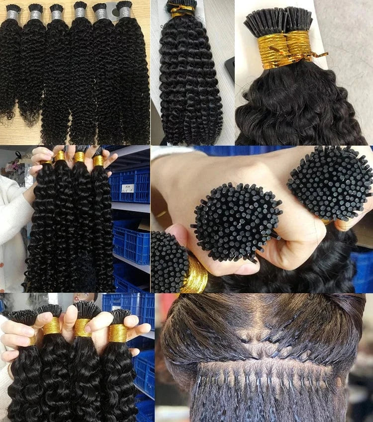 raw I tip Indian natural human hair 100% double drawn human hair vietnamese double drawn i tip human hair extension