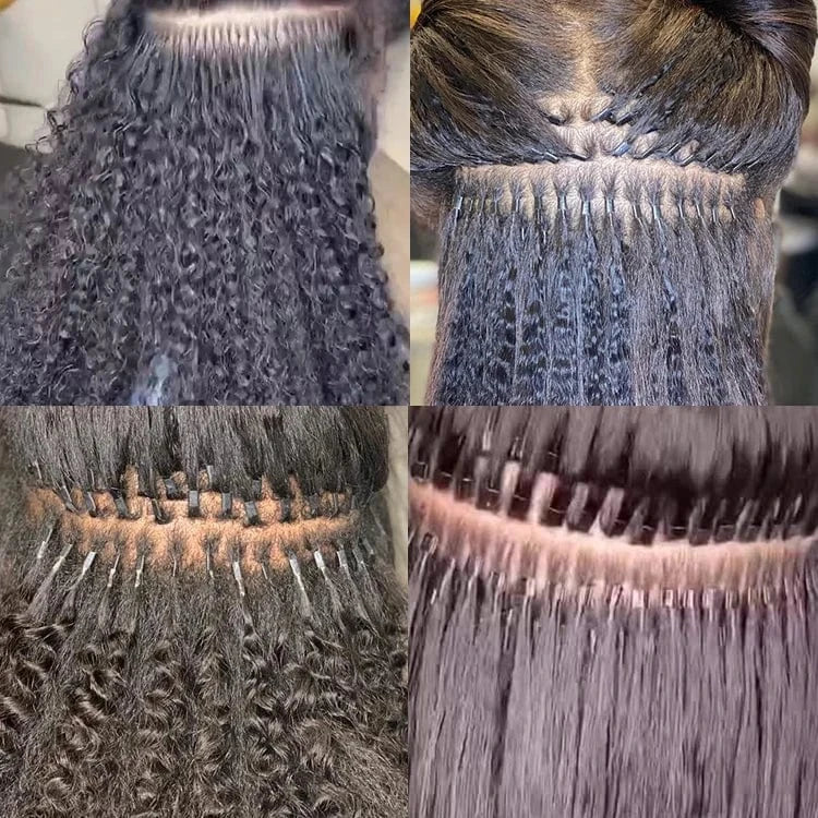raw I tip Indian natural human hair 100% double drawn human hair vietnamese double drawn i tip human hair extension