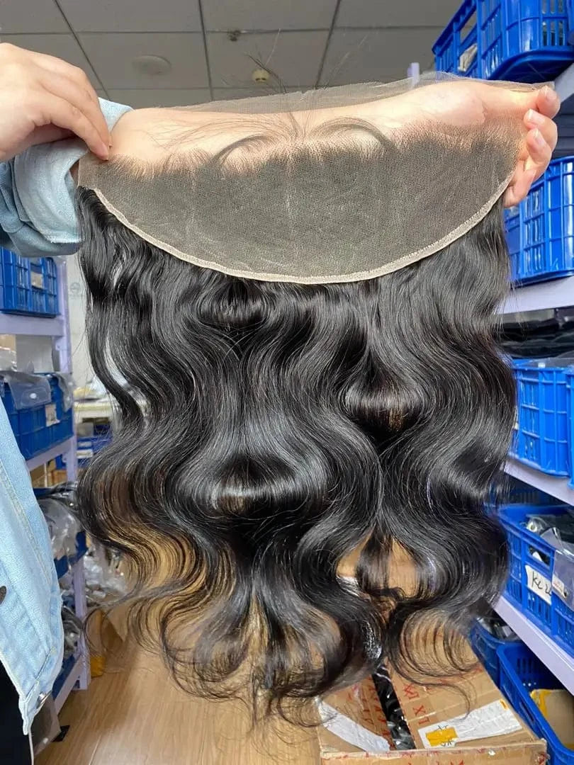 Ready to ship Mink Brazilian Virgin Hair Cuticle Aligned Hair Body Wave 13*4 HD Lace Closure