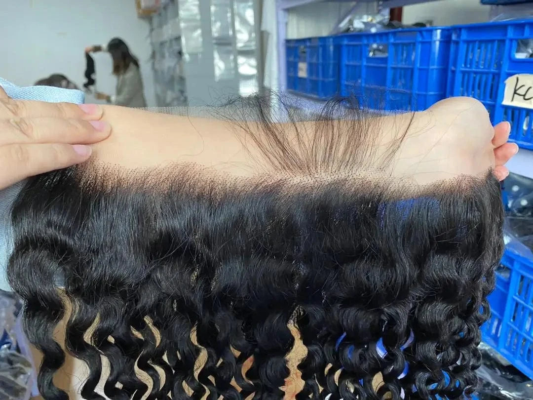 Ready to ship Mink Brazilian Virgin Hair Cuticle Aligned Hair Body Wave 13*4 HD Lace Closure