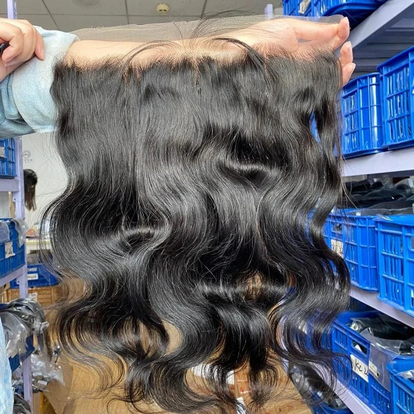 Ready to ship Mink Brazilian Virgin Hair Cuticle Aligned Hair Body Wave 13*4 HD Lace Closure