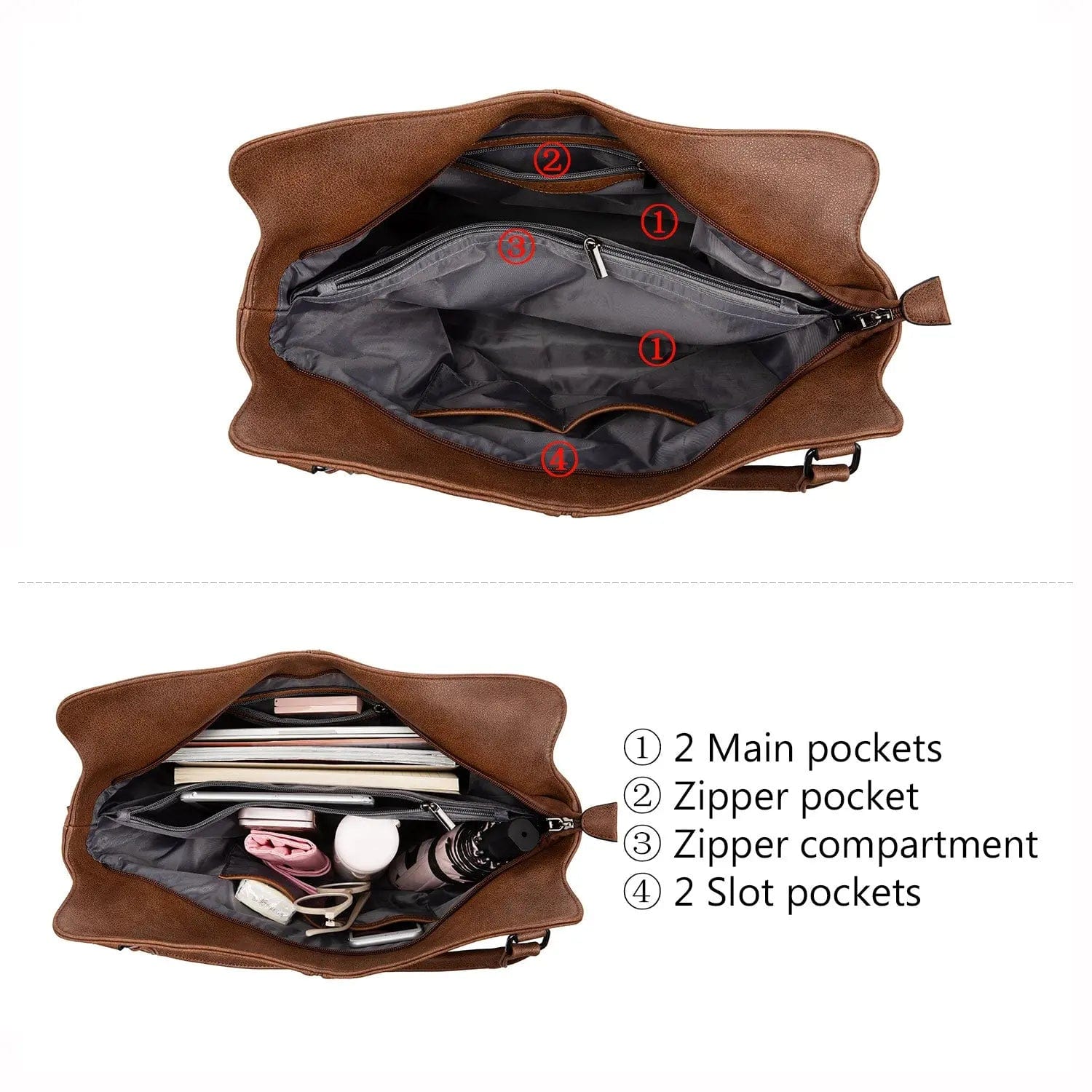 REALER Vintage Women PU Leather Shoulder Bags Fashion Hobo Hand Bags Ladies Large Purse and Handbags Set Tote Bag for Women