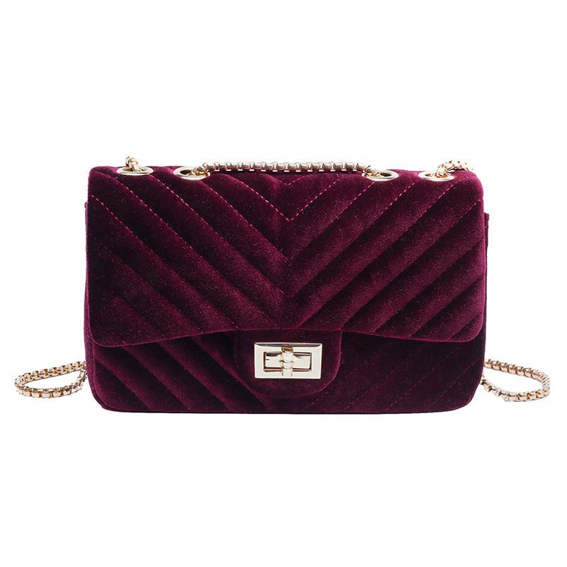 Red 2022 Handbags Ladies Shoulder Hand Bags Designer Velvet Purses and Handbags for Women Luxury