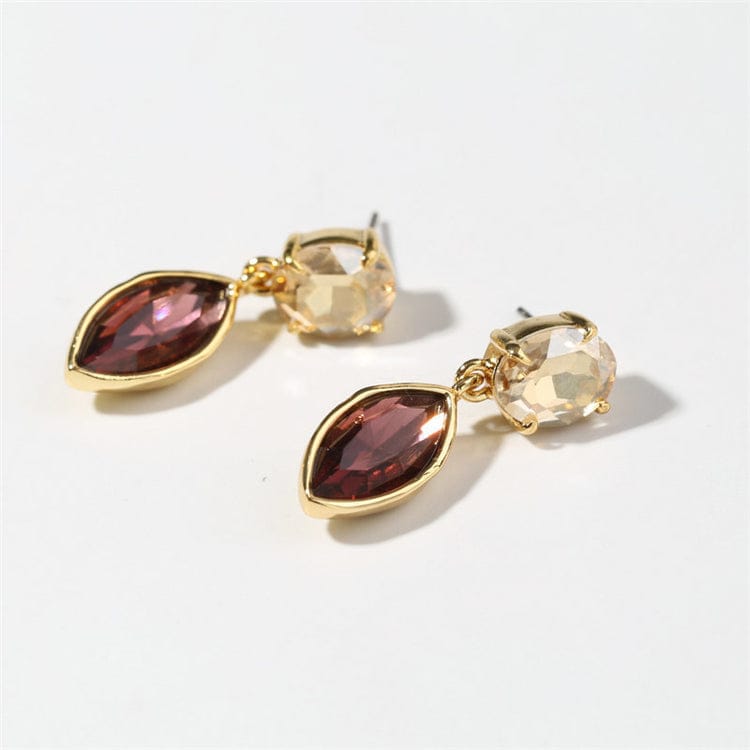 Red Aimgal Simple geometric gem earrings elegant long earrings fashion retro personalized design metal earrings for women