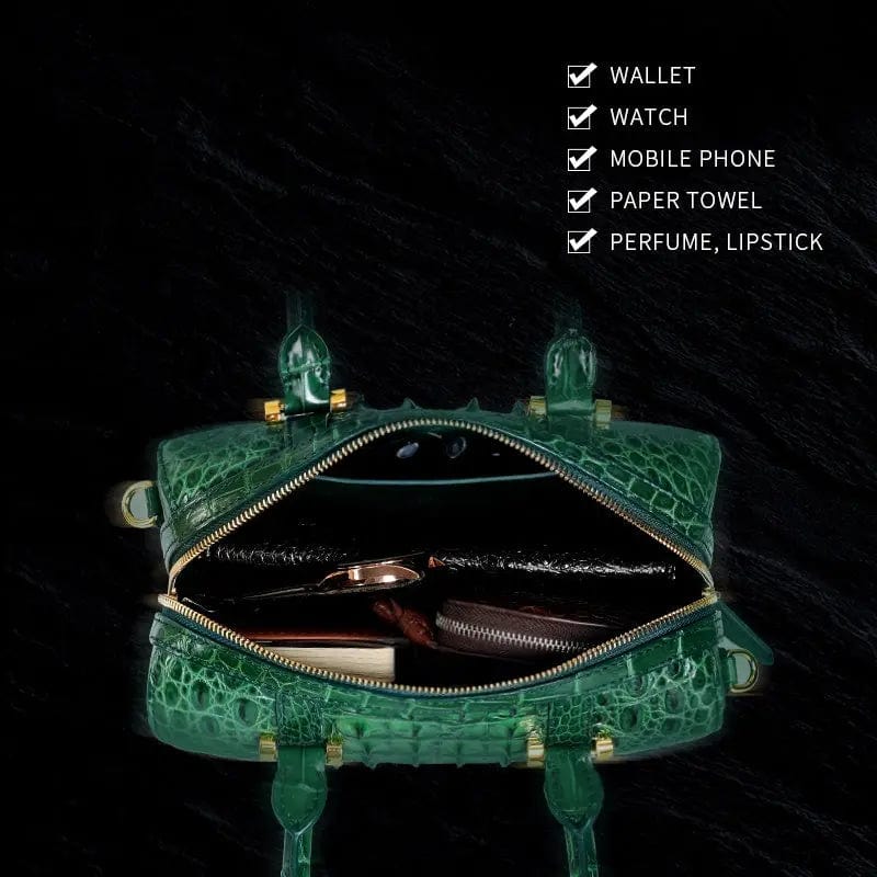 Red handbag leather crocodile handbags pillow shape women handbags