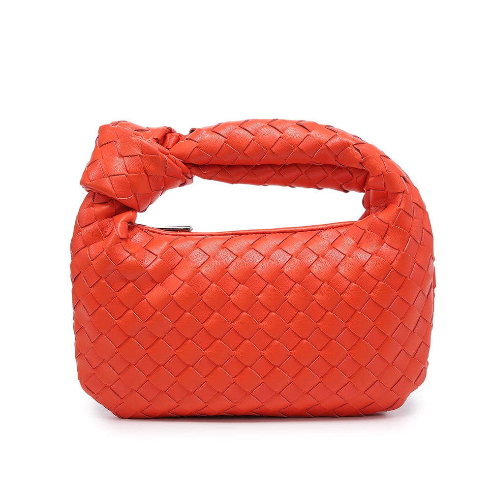 Red Latest fashion Designer pu leather woven shoulder bag women hobo bag for wholesale price