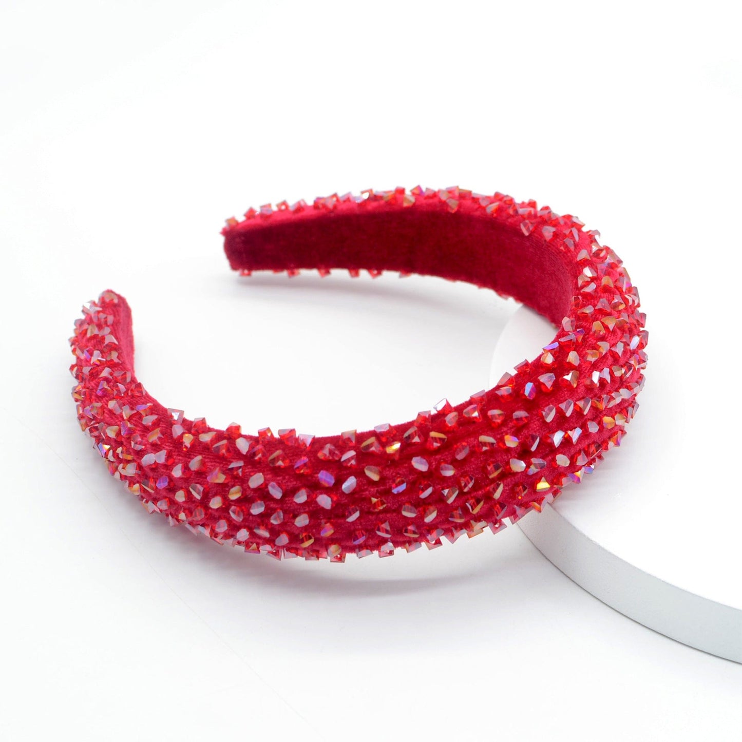 Red pearl hair bands female simple elegant wide edged fface washing hair band sponge Europe and America blue band hair