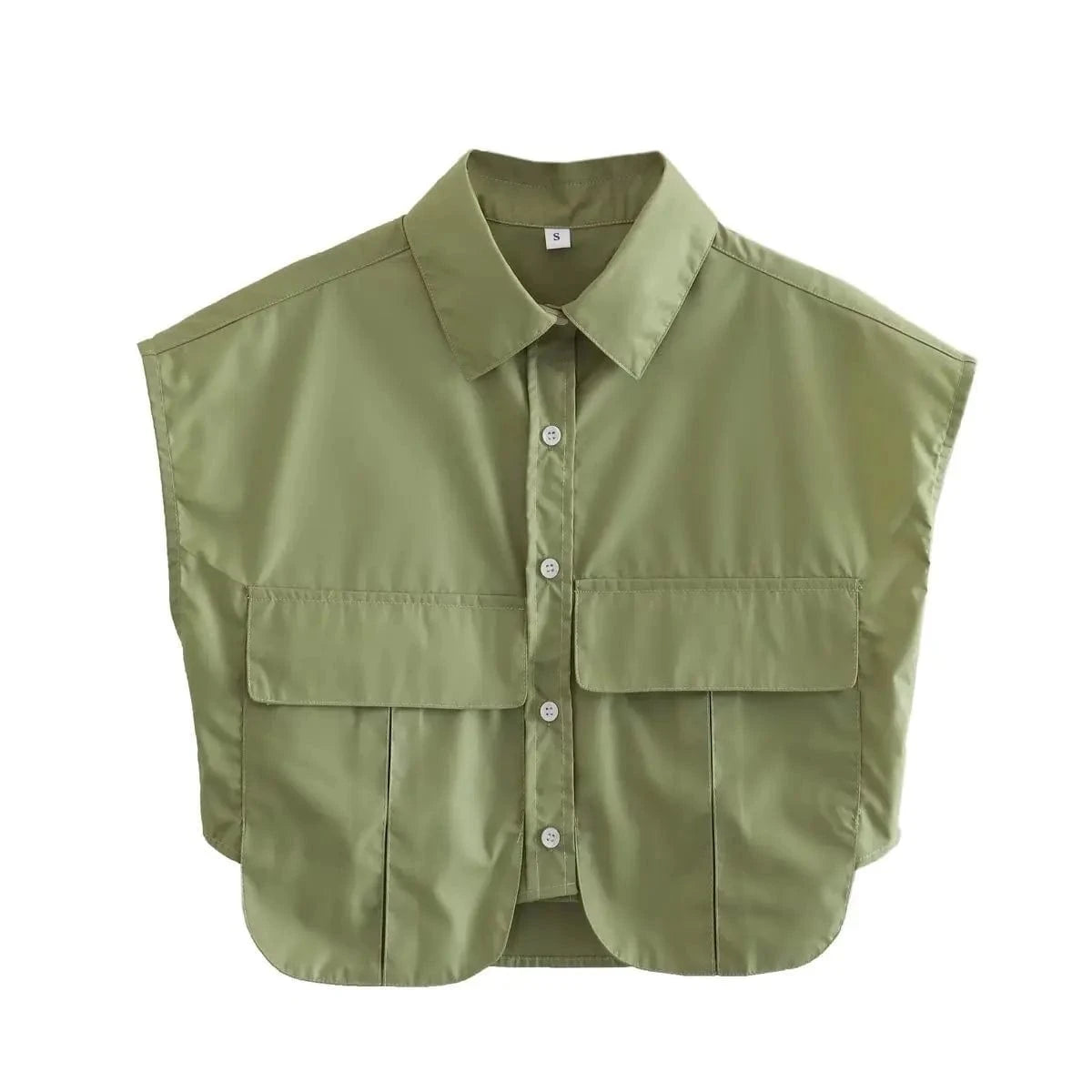 RedPeony 2024 Summer New Women Fashion Pockets Tank Top Female Chic Lady High Street Crop Top  White Cropped Sleeveless Shirt