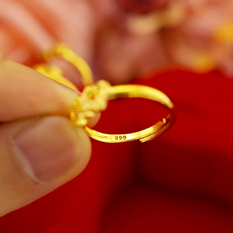 Resizable / Gold Chunky Gold Rings for Women Minimalist Thick Dome 18K Gold Plated Rings Set Braided Round Signet Rings Statement Jewelry Amazon