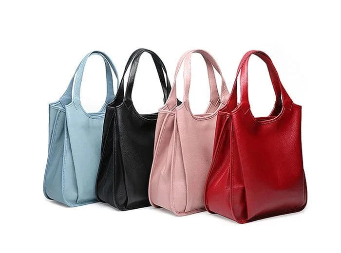 Retail top grain tote bag ladies bag woman genuine leather handbags