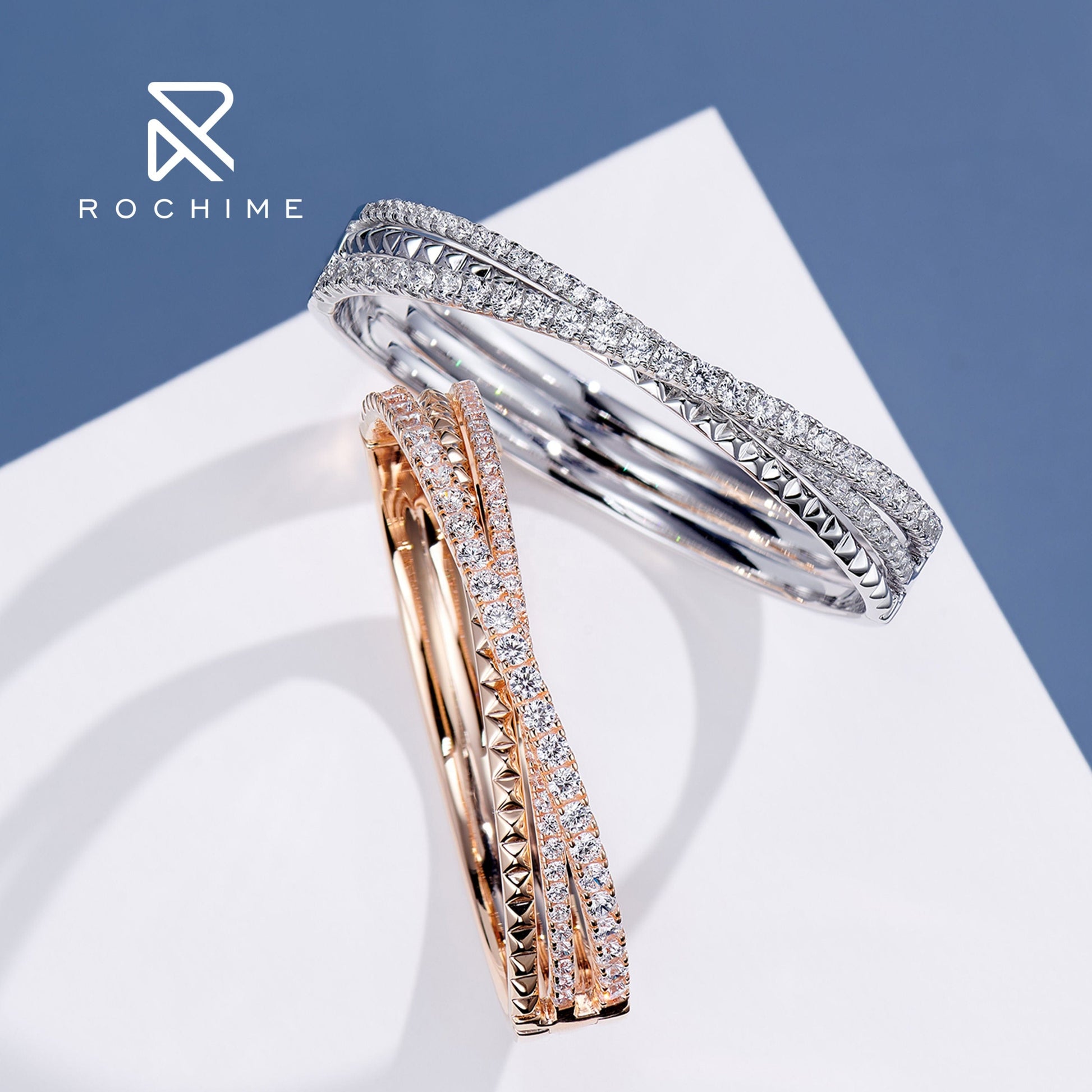 Rochime fashion three circle jewelry bracelets bangles 925 sterling silver  fine jewelry  femme  tennis bracelet