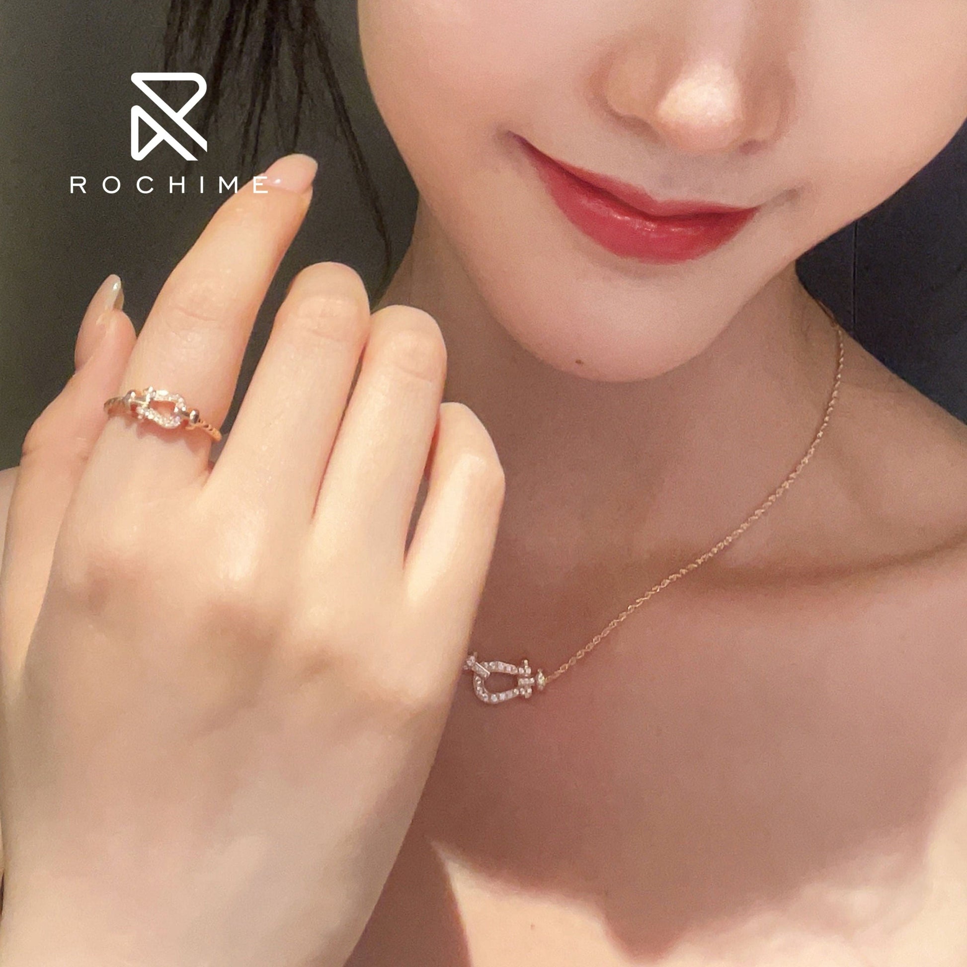 Rochime fashion vachette clasp diamond rings s925 silver  hot sale style  jewelry for women