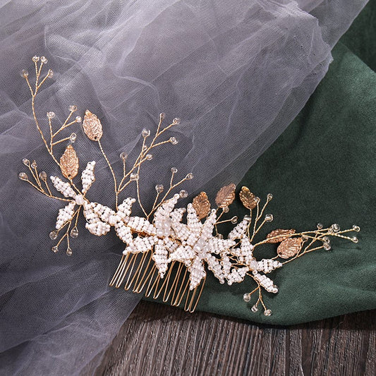 Rose Gold Fashion Rose Gold Bridal Headpiece Wedding Hair Accessory Decorating Hair Combs