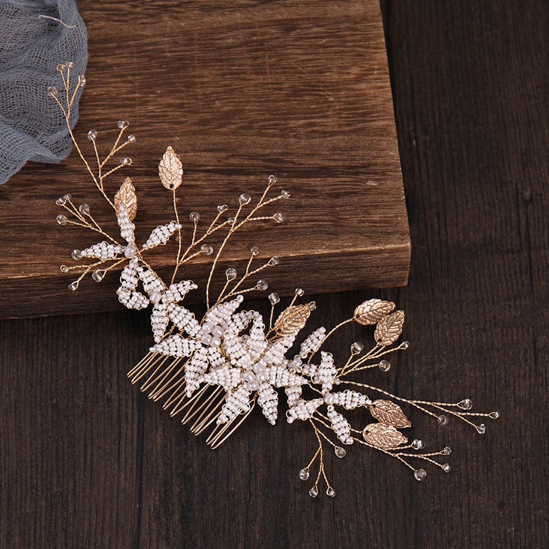 Rose Gold Fashion Rose Gold Bridal Headpiece Wedding Hair Accessory Decorating Hair Combs