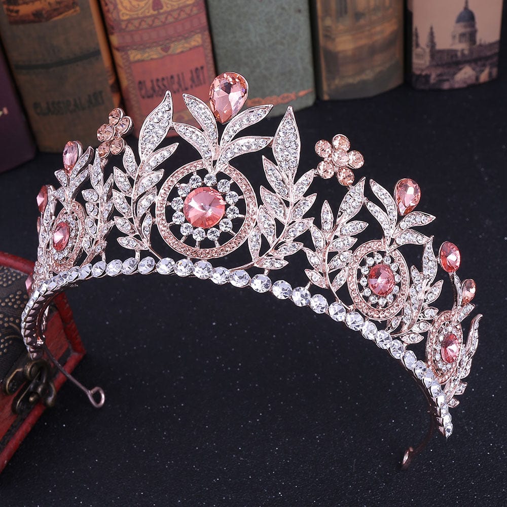 Rose Gold Large Sweet Princess Crown Bride Wedding Crown Studio Wedding Accessories Headdress Tiaras