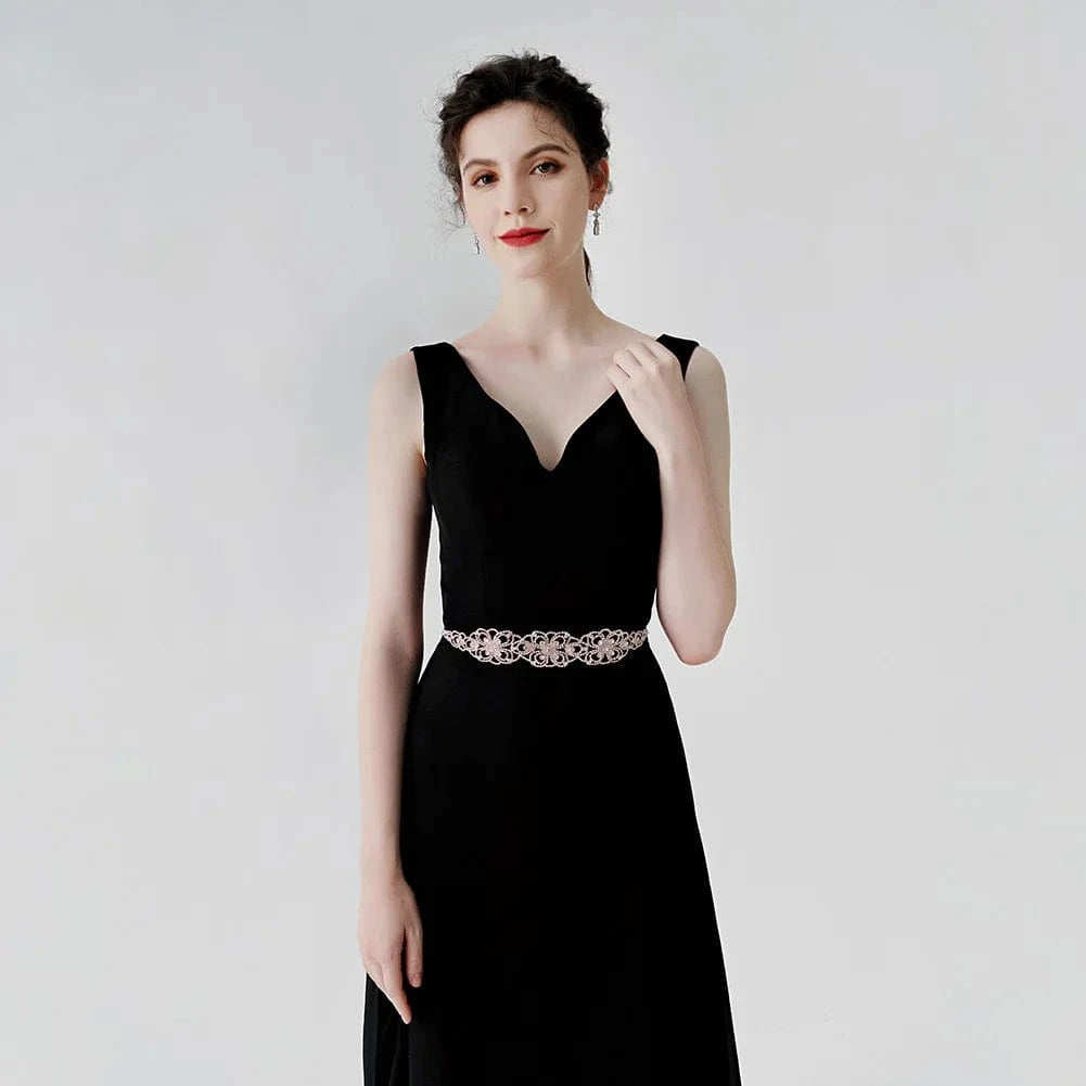 Rose Gold &Silver Austrian Crystal Wedding Belts & Sashes Bridal Women Sash for Dress Jewelry Accessories